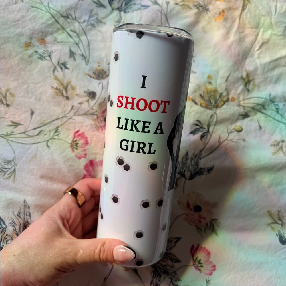 White Coffee  Tumbler with Bold Text Design